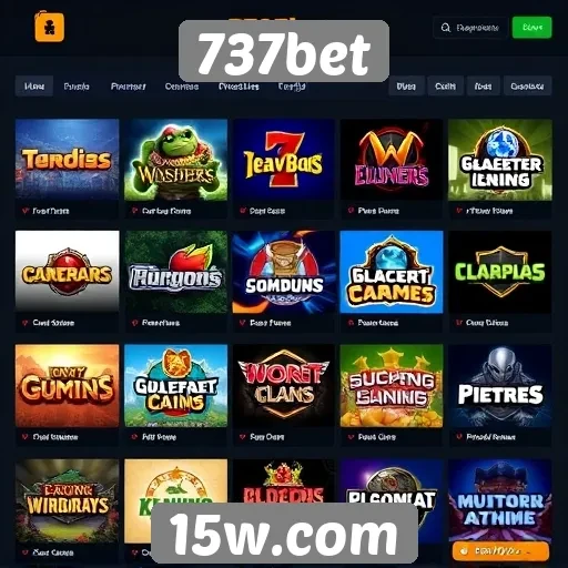 Variedade de jogos disponíveis na 737bet